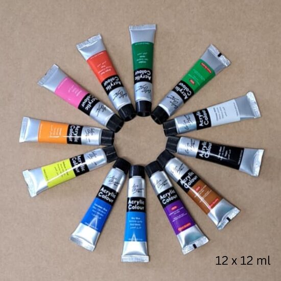 Akrila krāsu komplekts 12 gab., 12 ml